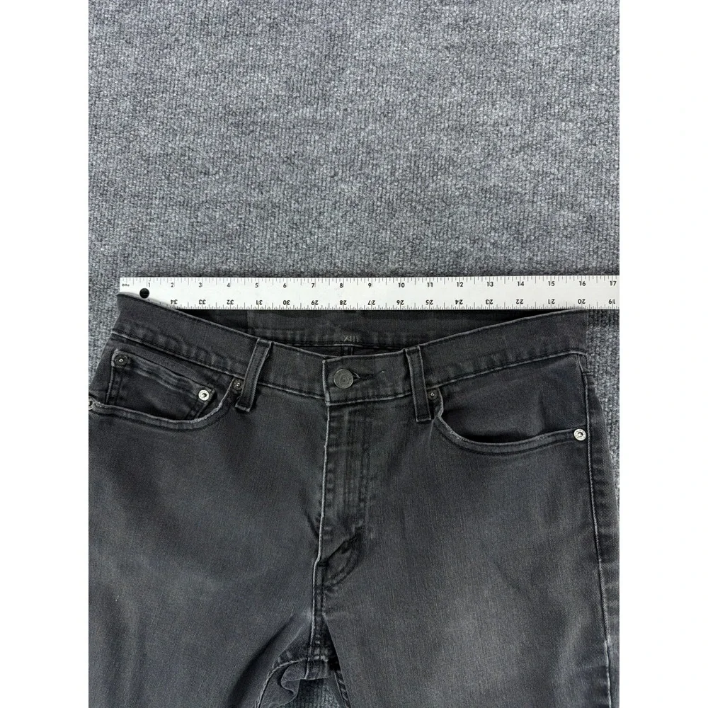 Levis 511 Slim Fit Jeans Mens 33x32 Faded Black Denim‎ Pants 04511-1907